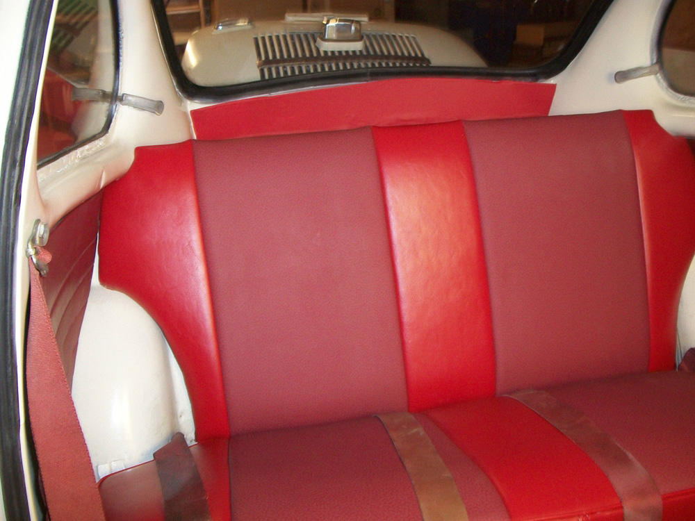 Subaru 360 sedan rear seat upholstery